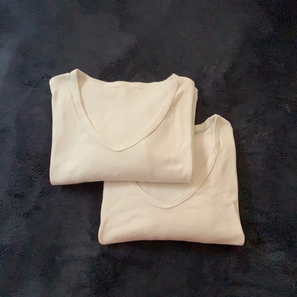 2 White Mey Undershirts